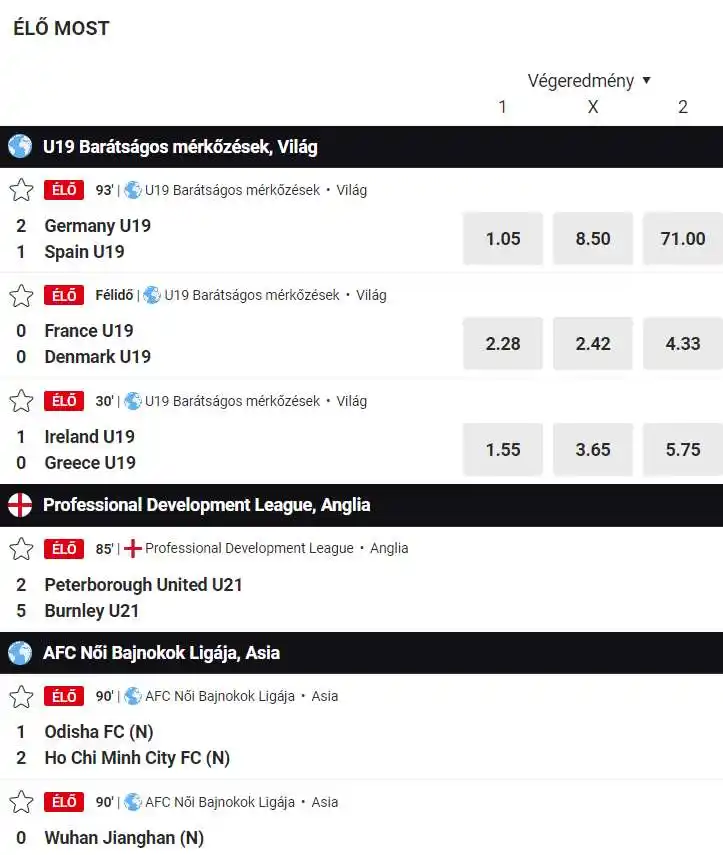 élő sportfogadási rovat